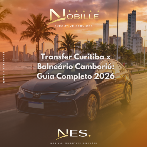 Carro executivo da NES Nobille em transfer de Curitiba para Balneário Camboriú